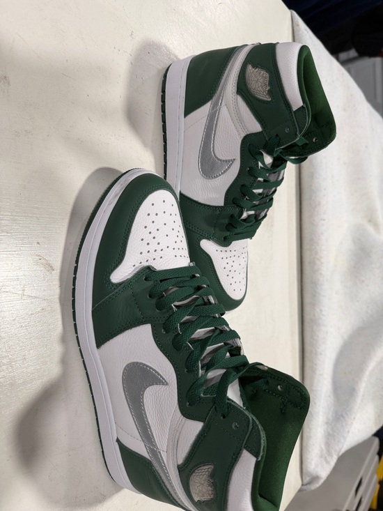 Nike Other - Nike Air Jordan 1 Mid White Green with Silver Swoosh